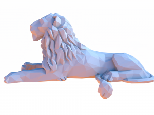 Low poly cartoon lion Modelo 3D