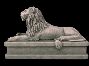 Lion statue Modelo 3D