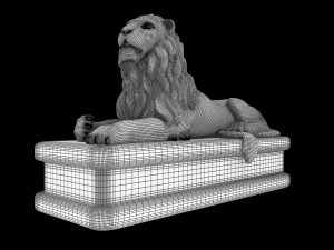 Lion statue Modelo 3D