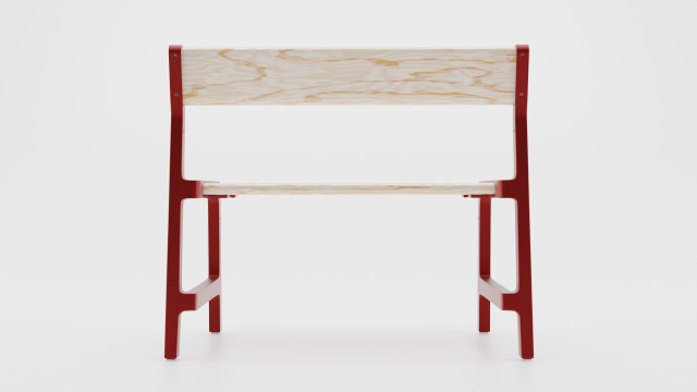 IKEA-CHILDRENSBENCHDARKRED 3D Model .c4d .max .obj .3ds .fbx .stl .blend 