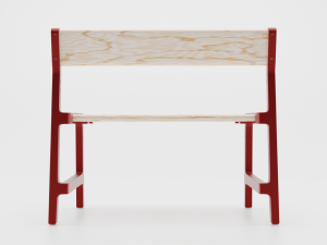 IKEA-CHILDRENSBENCHDARKRED 3D 模型