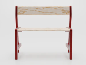 IKEA-CHILDRENSBENCHDARKRED 3D Model