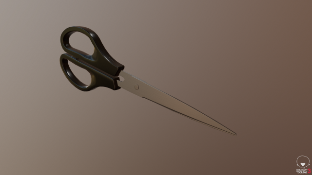 Simple Scissors 3D Model .c4d .max .obj .3ds .fbx .stl .blend 