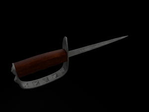 US 1917 Trench Knife Modello 3D
