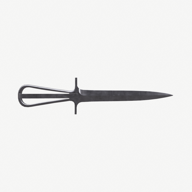 French Nail Trench Knife 3D Model .c4d .max .obj .3ds .fbx .stl .blend 