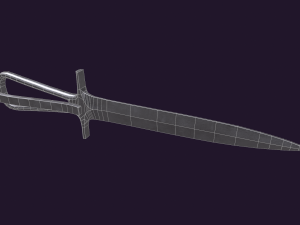 French Nail Trench Knife 3D Model