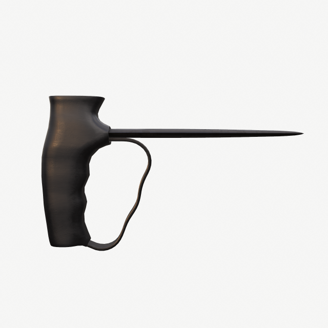 British WWI Robbins of Dudley Push Dagger 3D Модель .c4d .max .obj .3ds .fbx .stl .blend 