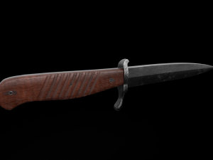 German WWI Trench Knife 3D Model
