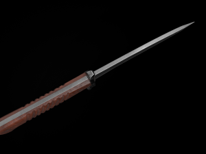 German WWI Trench Knife 3D Model