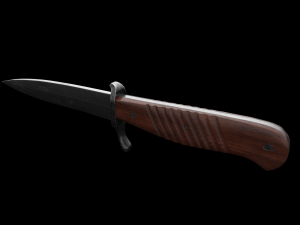 German WWI Trench Knife 3D Model