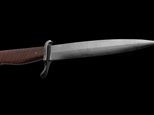 German WWI Trench Knife 3D Model