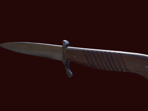 German WWI Trench Knife 3D Model