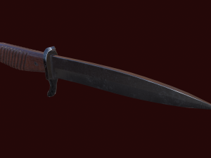 German WWI Trench Knife 3D Model