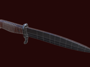 German WWI Trench Knife 3D Model