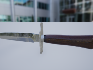 French WWI Model 1916 Trench Dagger 3D Model