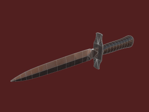 French WWI Model 1916 Trench Dagger 3D Model