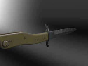 German WWI Combination Trench Dagger-Bayonet 3D Модель