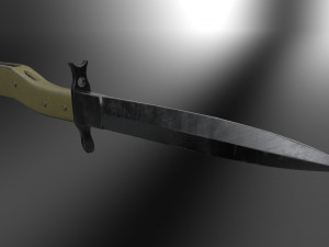 German WWI Combination Trench Dagger-Bayonet 3D Модель