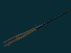 German WWI Combination Trench Dagger-Bayonet 3D Модель
