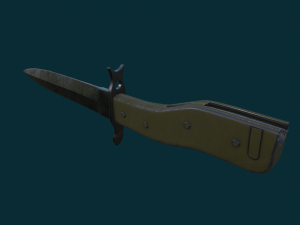 German WWI Combination Trench Dagger-Bayonet 3D Модель