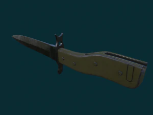 German WWI Combination Trench Dagger-Bayonet 3D Model