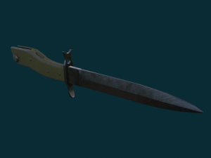 German WWI Combination Trench Dagger-Bayonet 3D Модель