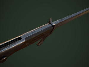 German WWI M1898-05 Butcher Sawback Bayonet 3D Model