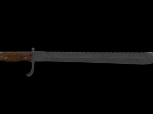 German WWI M1898-05 Butcher Sawback Bayonet 3D Model