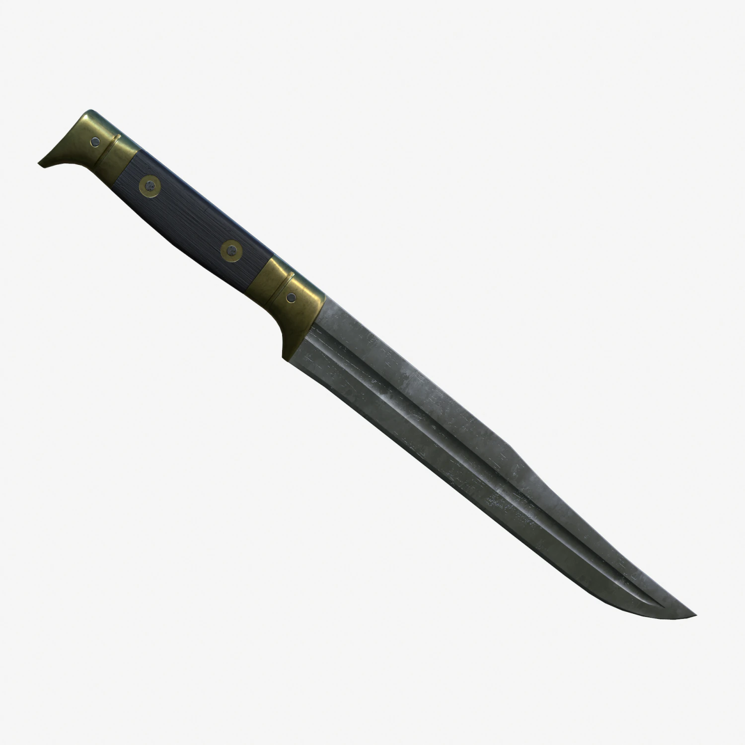 French WWI Butcher Knife 3D Model .c4d .max .obj .3ds .fbx .stl .blend 