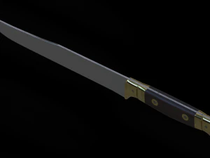 French WWI Butcher Knife 3D Model