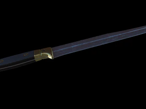 French WWI Butcher Knife 3D Model