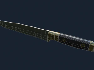 French WWI Butcher Knife 3D Model
