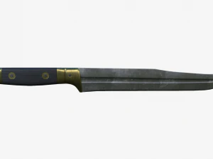 French WWI Butcher Knife 3D Model
