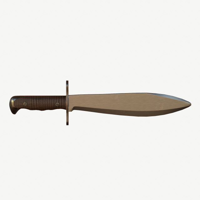 WWI US Model Bolo Knife 1917 Modèle 3D .c4d .max .obj .3ds .fbx .stl .blend 