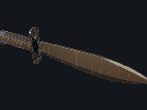 WWI US Model Bolo Knife 1917 3D Model