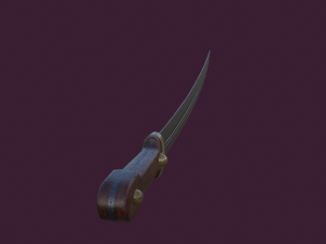 Russian WWI Bebut Kindjal Short Sword M1907 Model 3D