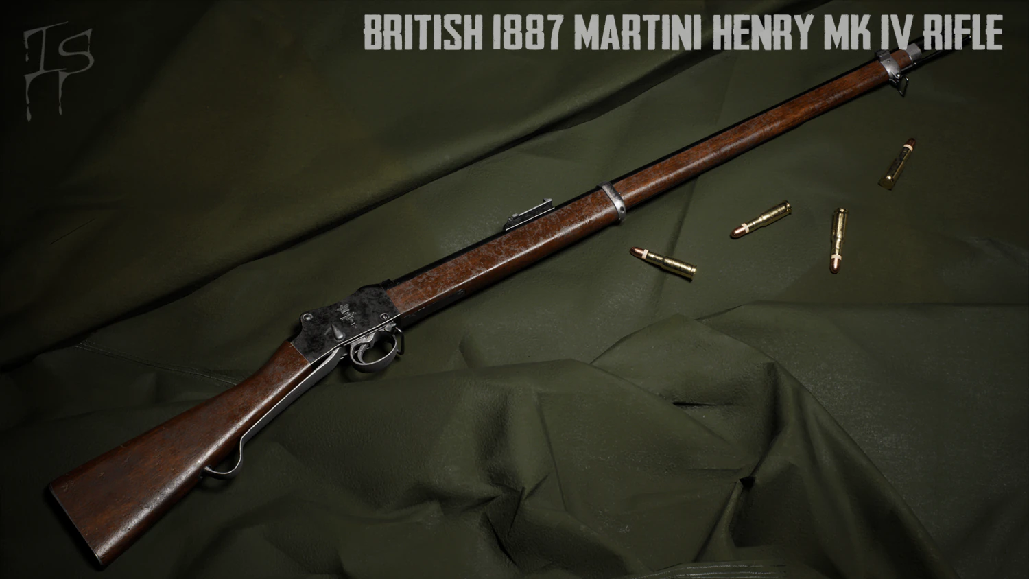British 1887 Martini-Henry Mark IV Rifle 3D Model .c4d .max .obj .3ds .fbx .stl .blend
