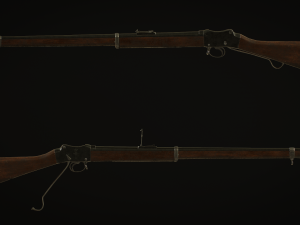 British 1887 Martini-Henry Mark IV Rifle 3D 模型