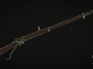 British 1887 Martini-Henry Mark IV Rifle 3D Model