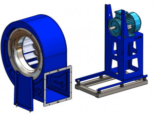 Industrial blower fan 3D Модель