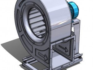 Industrial blower fan 3D Модель