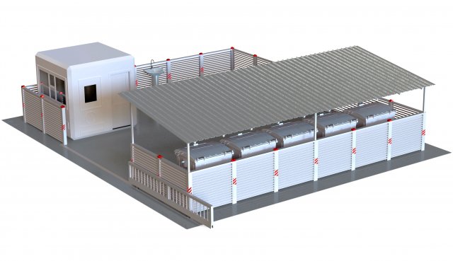 Waste container area Modelo 3D .c4d .max .obj .3ds .fbx .stl .blend 