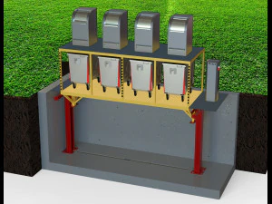 Подземный контейнер для отходов 3D Модель