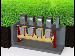 Underground Waste Container 3D Model