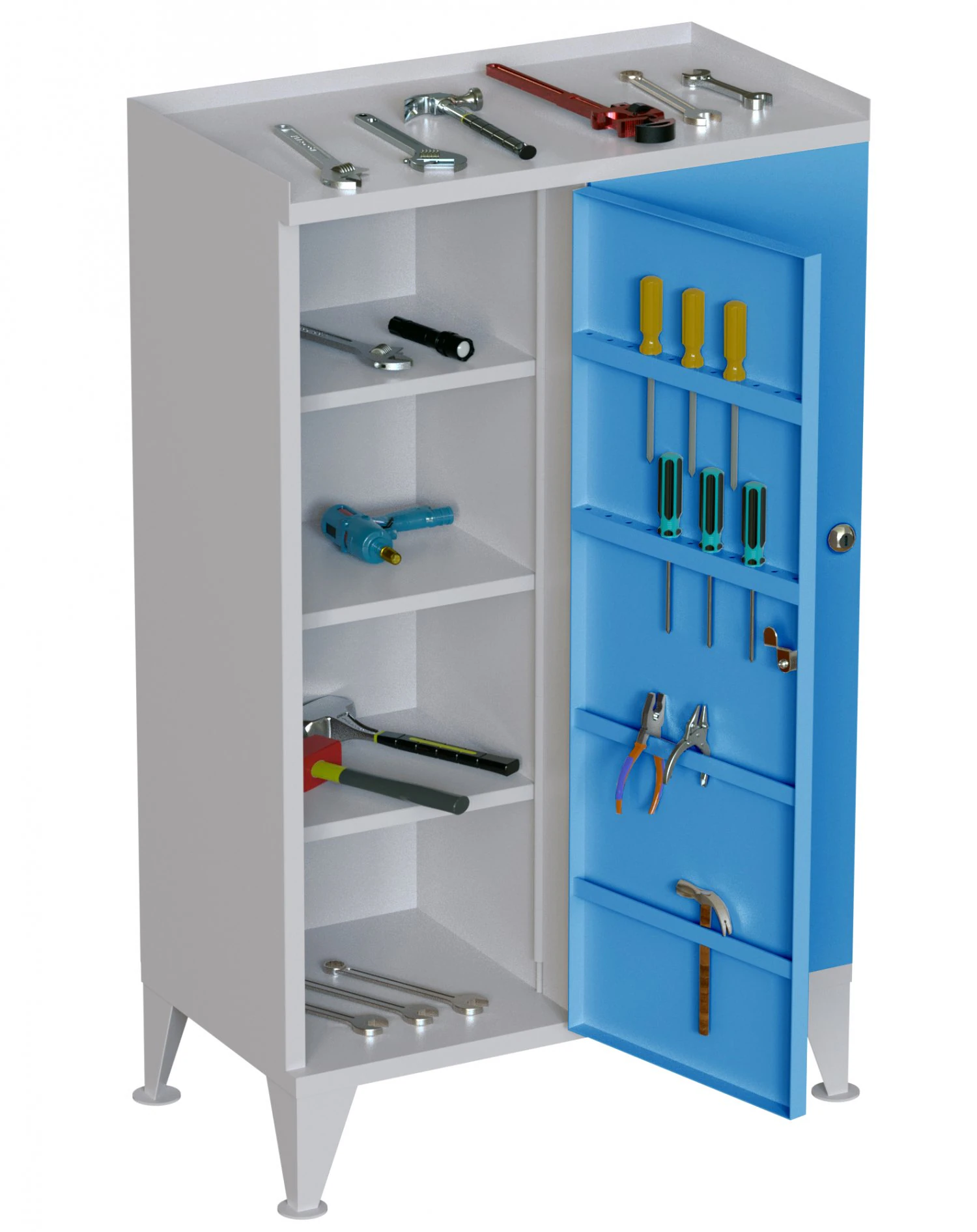 Maintenance Tool Box 3D Model .c4d .max .obj .3ds .fbx .stl .blend 
