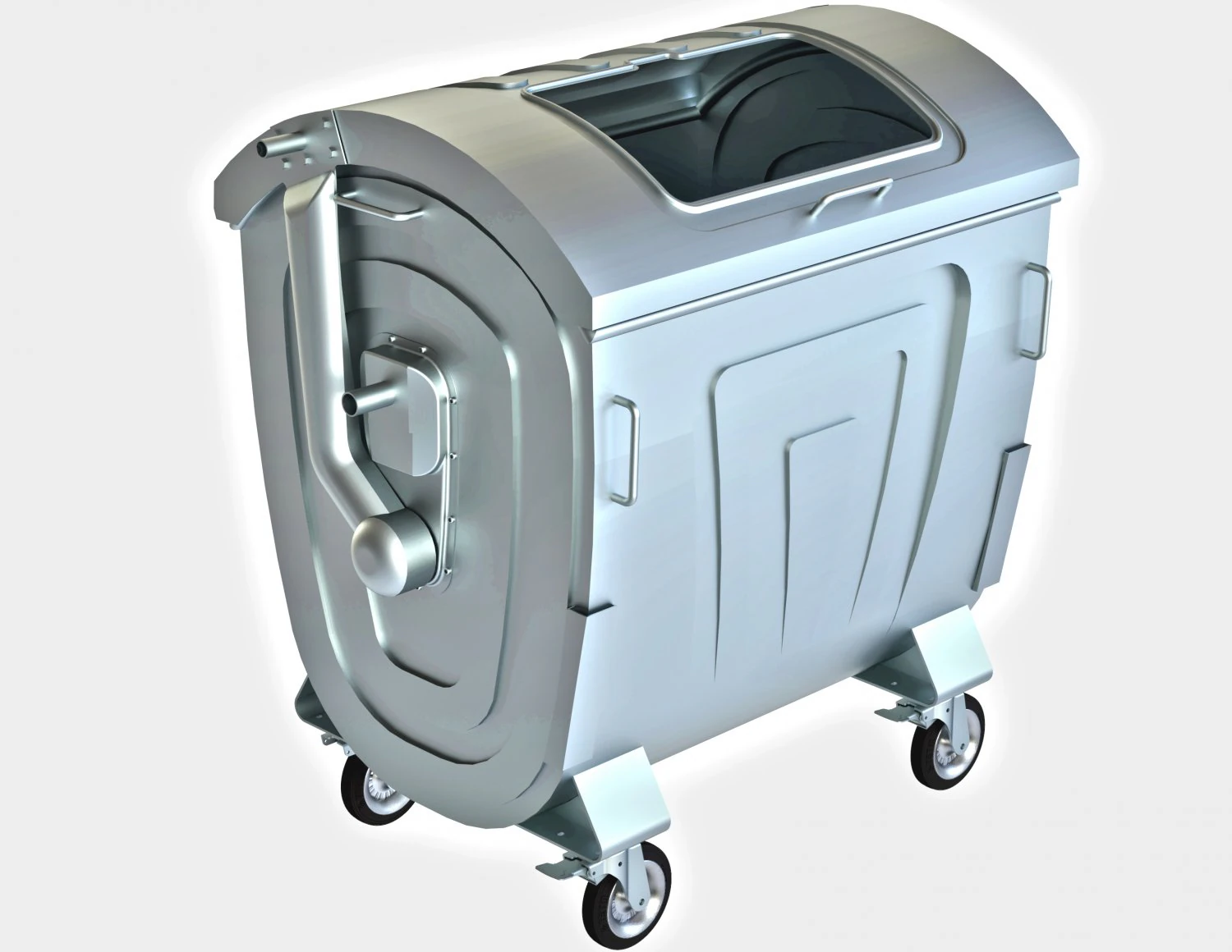 Waste container good quality 3D Model .c4d .max .obj .3ds .fbx .stl .blend