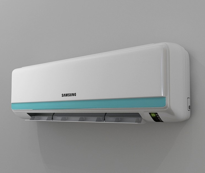 Air conditioner 3D Model .c4d .max .obj .3ds .fbx .stl .blend 