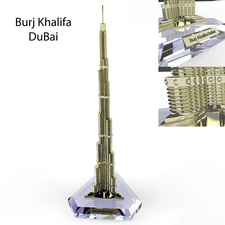 Burj khalifa souvenir 3D Model .c4d .max .obj .3ds .fbx .stl .blend