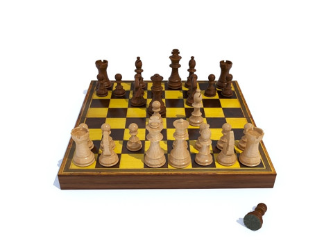 Chess Board Modelo 3D