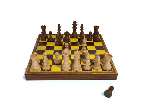 шахматная доска 3D Модель